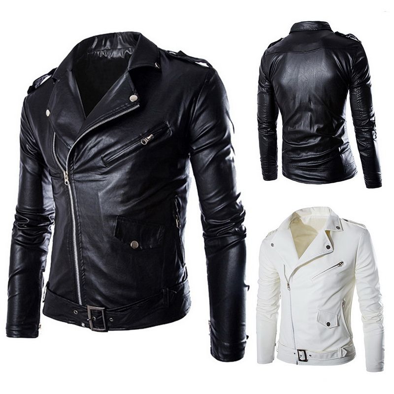 Heflashor Winter Men S Leather Jackets Slim Fit Faux Jacket High Quality Stylish Male Zippers Coat Moto Plus Size 3xl