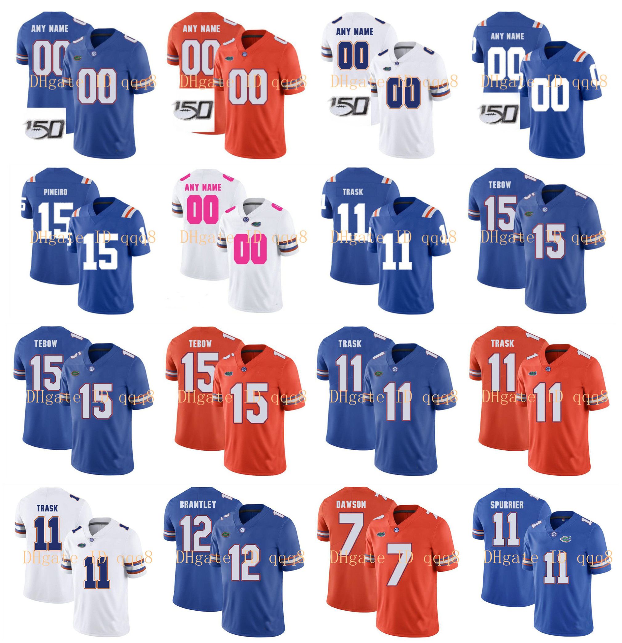 2021 Custom Florida Gators Football Jerseys Kyle Trask Lamical Perine