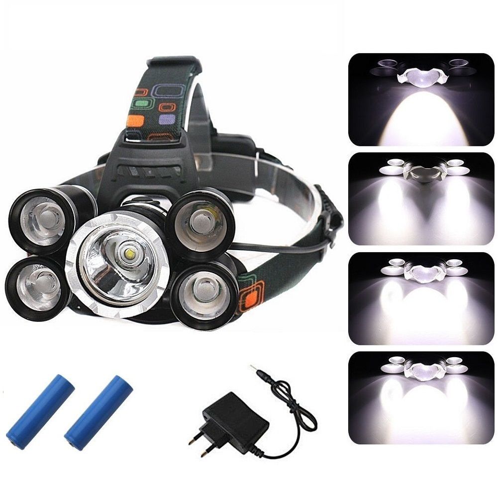 20000LM XM-L XML T6 LED Zoom Headlamp Headlight flashlight 18650 head light lamp