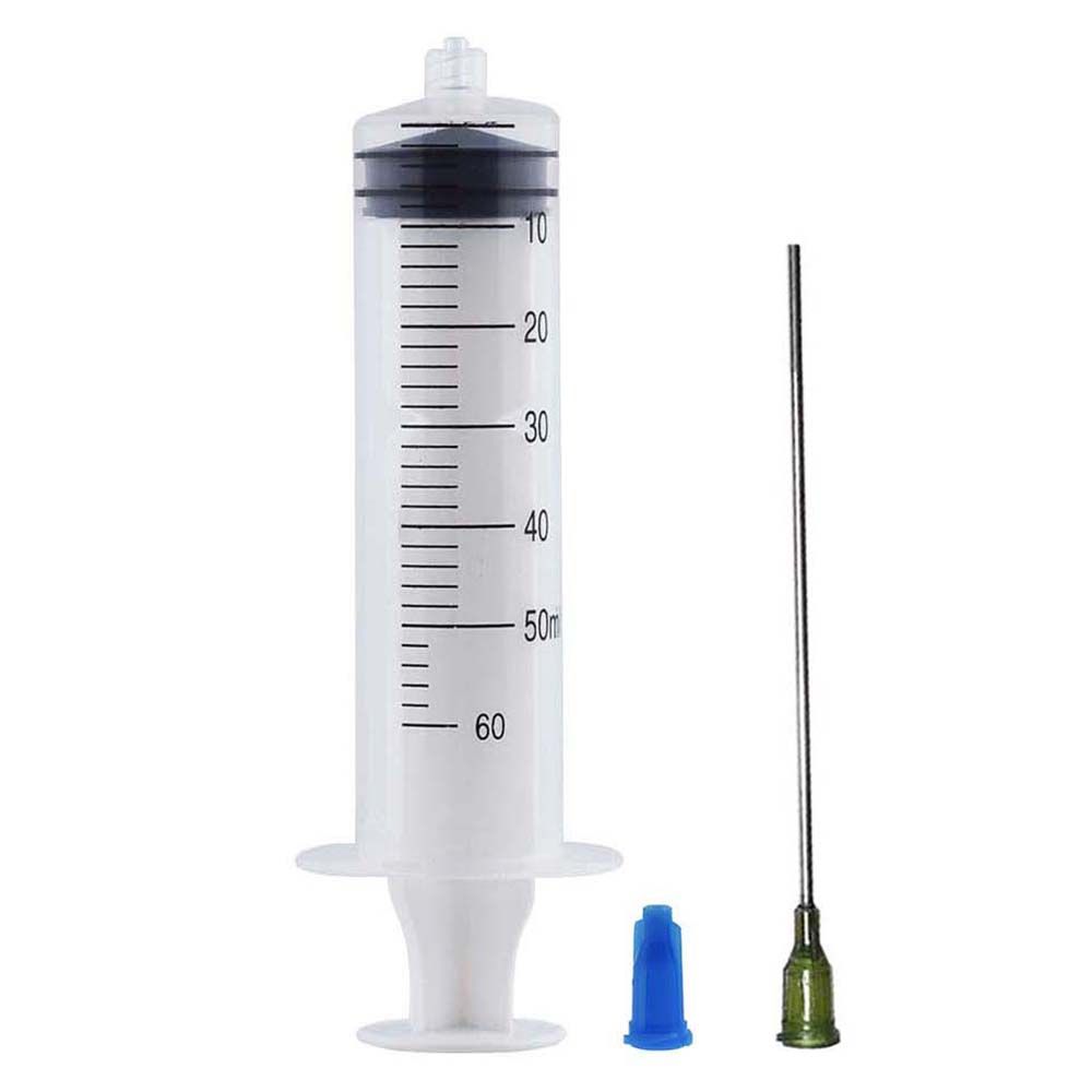 2020 60ml Syringe With Long 14 Gauge Blunt Needle And Syringe Cap Pack