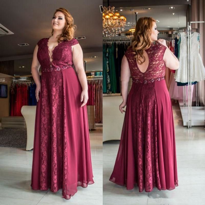 Plus Size Prom Dresses for Girls 2 Piece