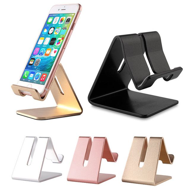 Aluminum Metal Phone Holder Desktop Universal Non Slip Mobile Stand Desk Hold For Iphone Ipad Samsung Tablet