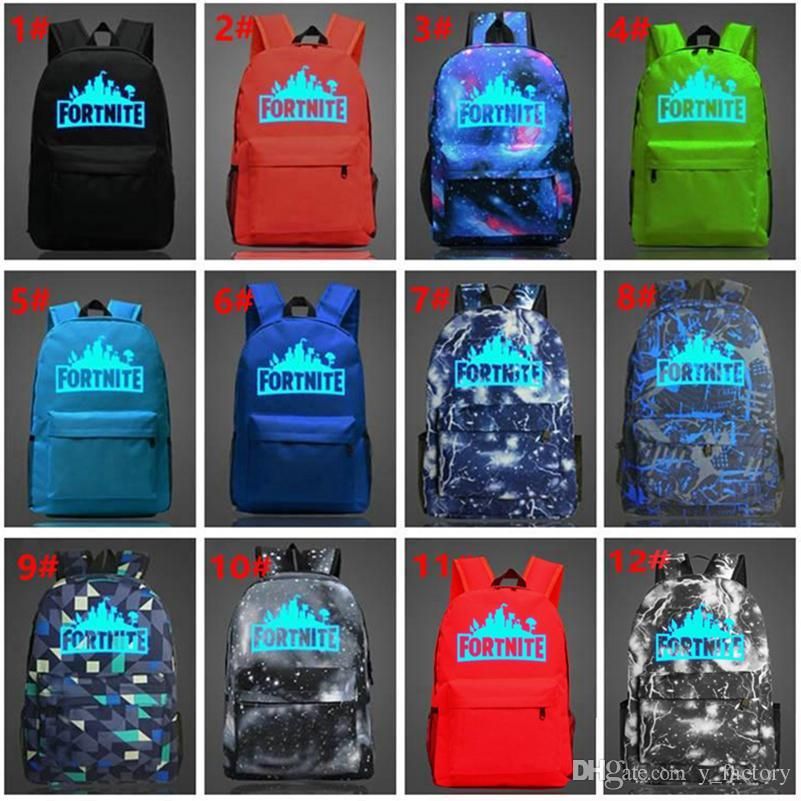 Mochila Luminosa De Fortnite Mochila Con Logotipo De Fortnite Bolso De Escuela Para Ninos Ninas Y Estudiantes Mochilas Escolares De Adolescentes - 