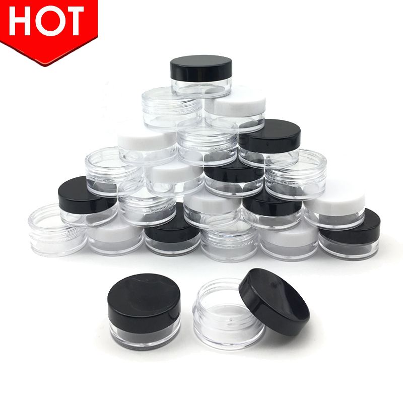 2020 Lip Balm Containers 2G/2ML Clear Round Cosmetic Pot Jars With