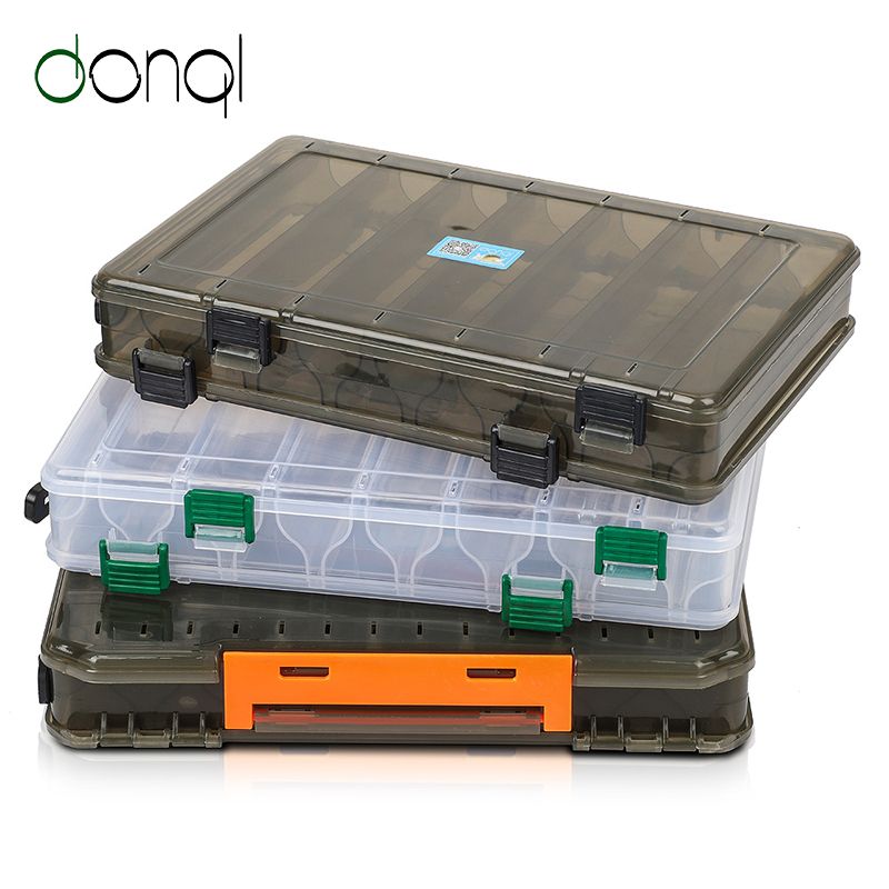 Donql Fishing Box For Baits Double Sided Plastic Lure Bo Fly Tackle Storage Supplies Accessories High Strength