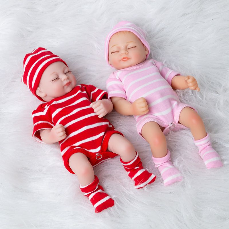 26cm Cute Baby Reborn Dolls Infant Full Silicone Sleeping Doll