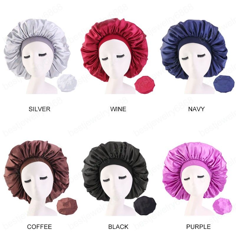Extra Big Size Salon Hair Caps Satin Cap Sleep Night Cap Head