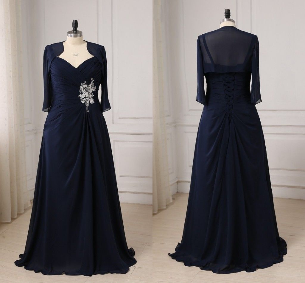 navy blue gowns for mother of the groom