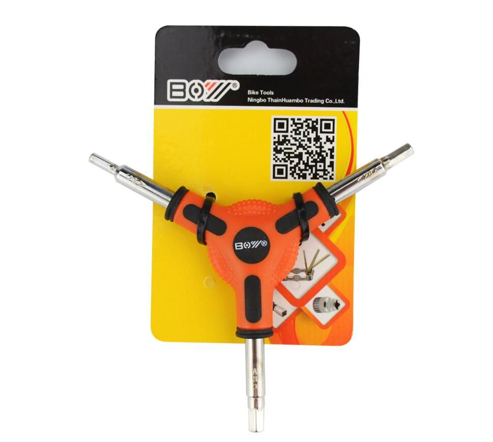 Bike Bicycle Cycling 3 Way Y Type Hex Allen Wrench Tool Size 4 5 6mm Wrench