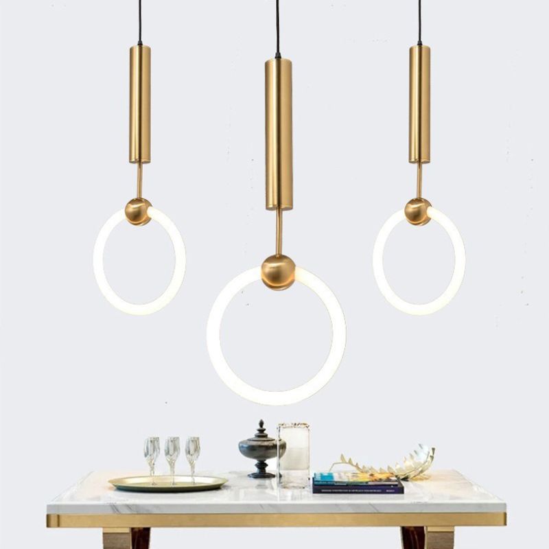Modern Led Pendant Lamp For Dining Room Suspension Luminaire Brushed Modern Led Pendant Lamp For Dining Room Suspension Luminaire Brushed Gold Hanglamp Kitchen Island Bar Lighting Fixture Clear Glass