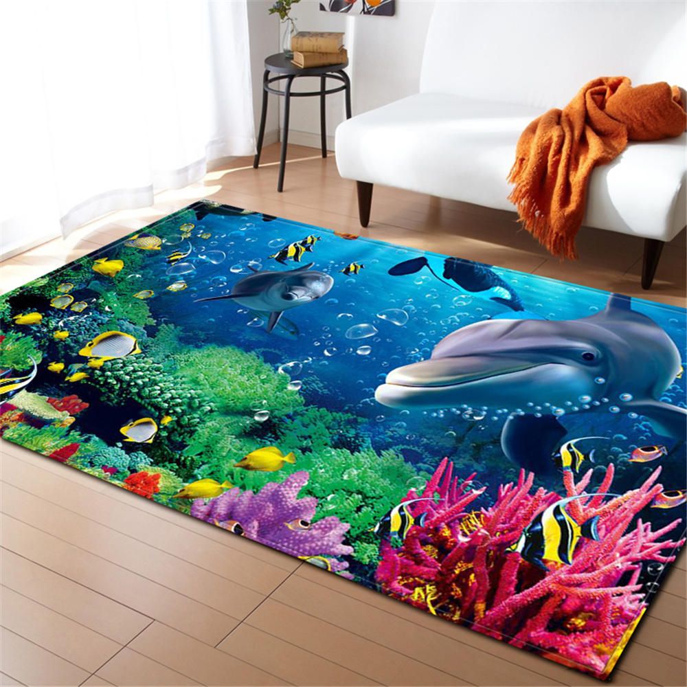 3d Ocean World Shark Area Rug Memory Foam Non Slip Mat Flannel Rugs 3d Ocean World Shark Area Rug Memory Foam Non Slip Mat Flannel Rugs Living Room Bedroom Children Theme Decoration Carpets Laying Carpet Lees
