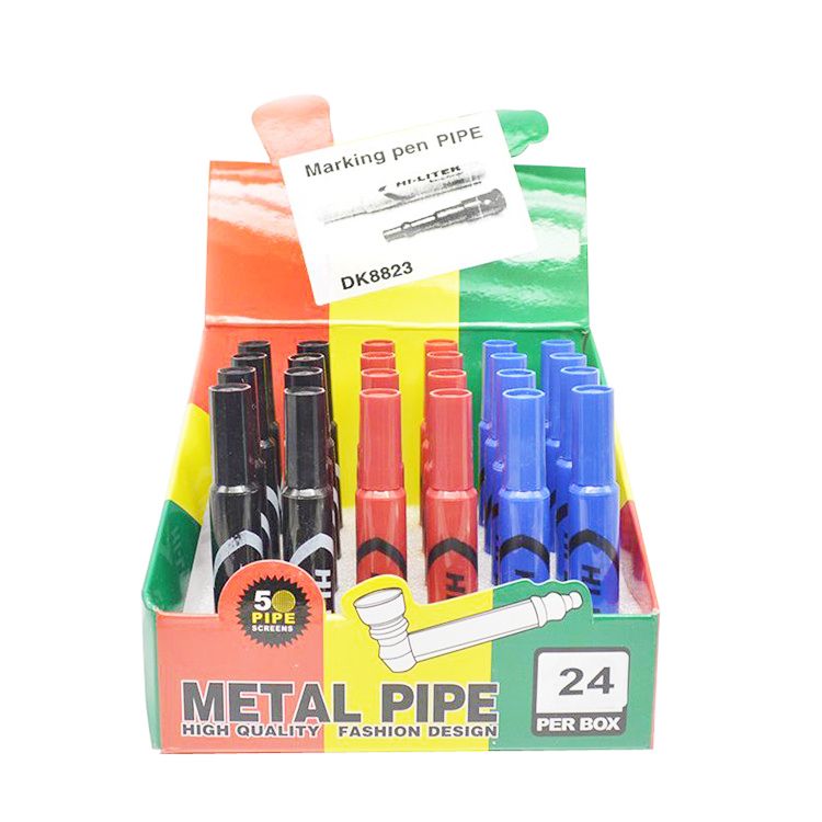2020 Hi Liter Pipe Marker Pen Stash SmokingTobacco Cigarette Metal