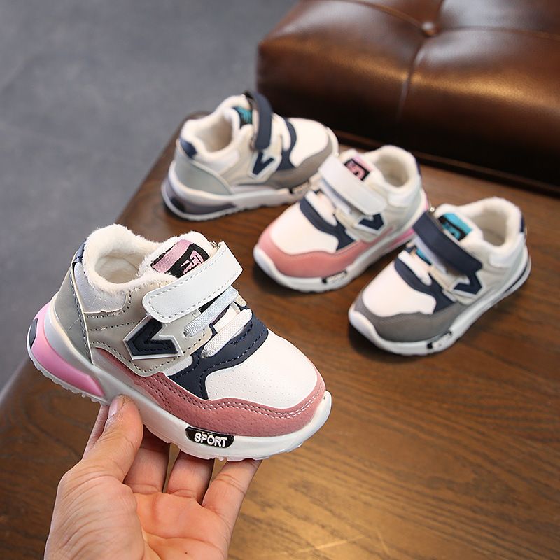 Winter Girls Boys Cotton Atheltic Shoes Sports High Top Kids Running Sneakers