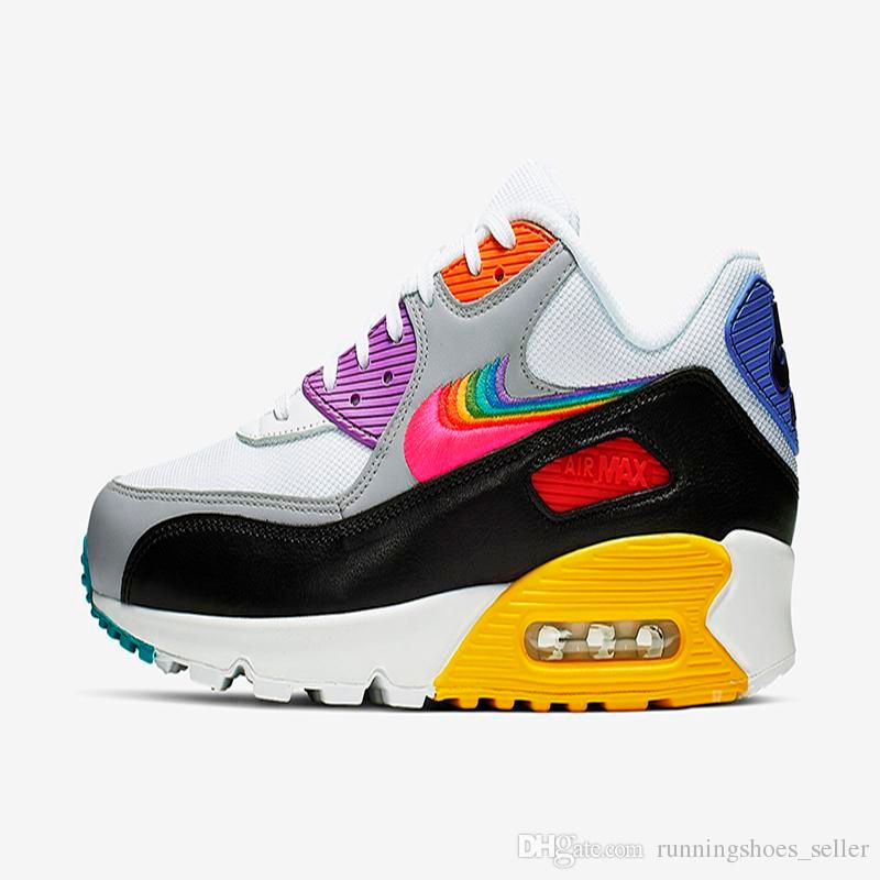 2019 nike air max 90 Be True Rainbow para mujer para hombre Zapatillas de deporte Air Mesh 90s de diseño CJ5482 100 Tamaño Eur 36 46 2019 nike air max 90 Be True Rainbow para mujer para hombre Zapatillas de deporte Air Mesh 90s de diseño CJ5482 100 Tamaño Eur 36 46