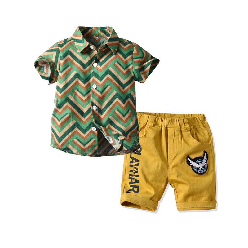 2020 Kids Designer Clothes Boys Suits Casual Kids Sets Stripe Shirt ...