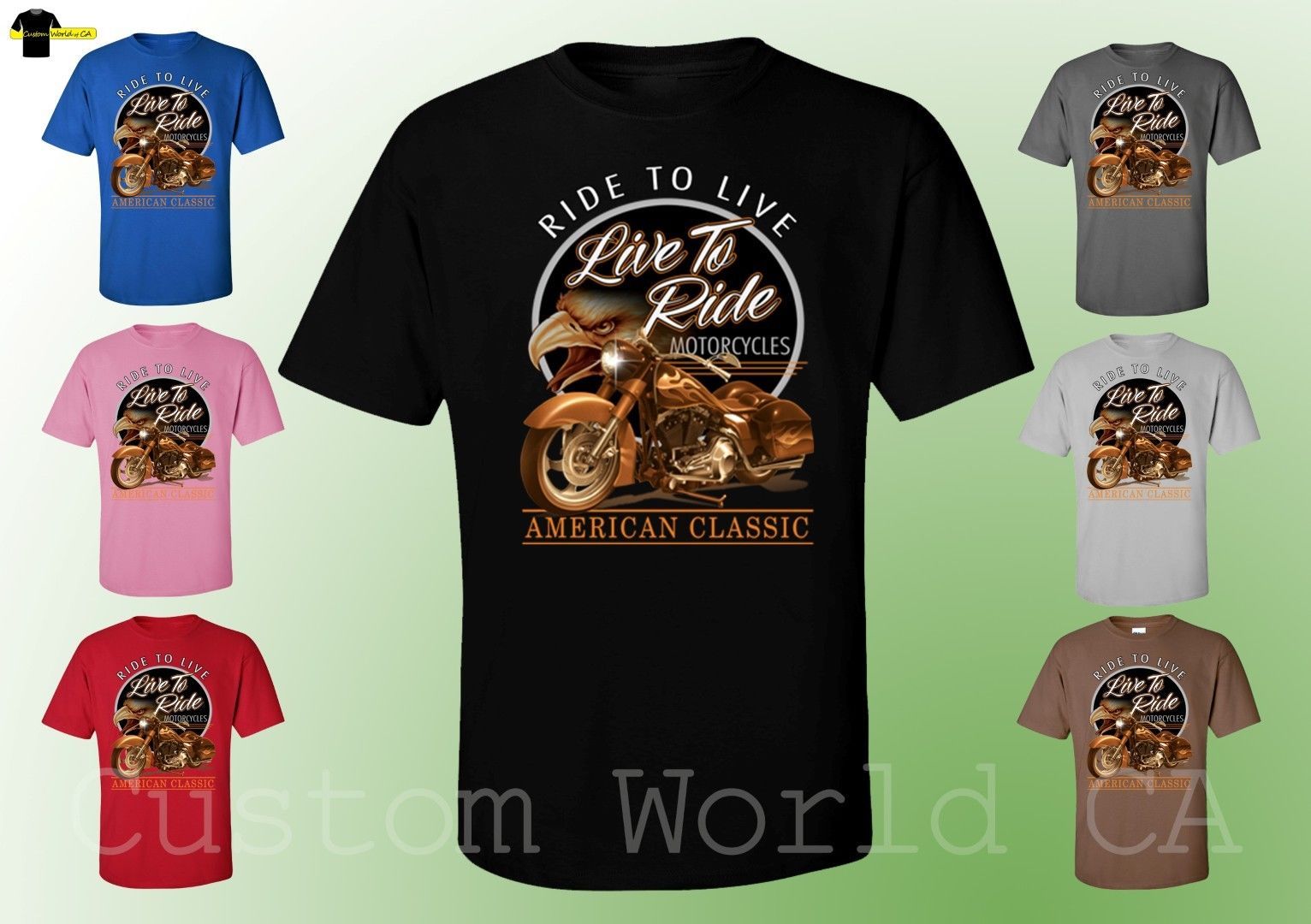 Men T Shirt Ride To Live Live To Ride Motorcycles American Classic New Men Tee Cool Casual Pride T Shirt Men Unisex - 
