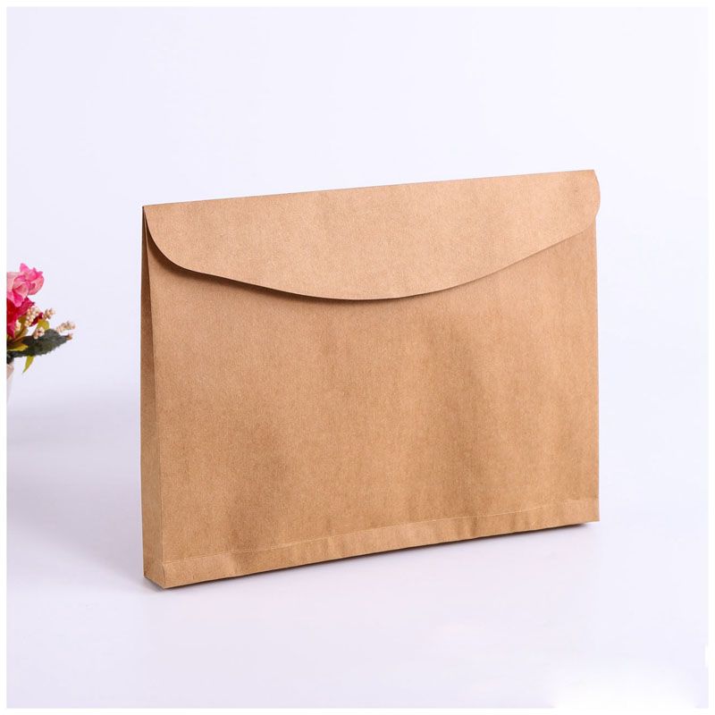 2020 Horizontal Documents Bags File Holder Blank Thick Kraft Paper Envelope Gift Packaging Bags