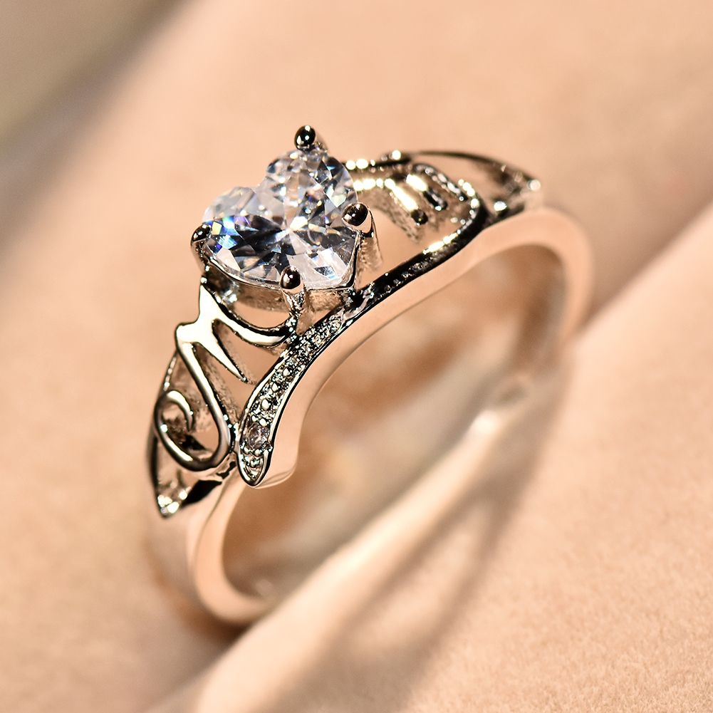 2020 White Gold Plated Cubic Zirconia Rings Fashion ...