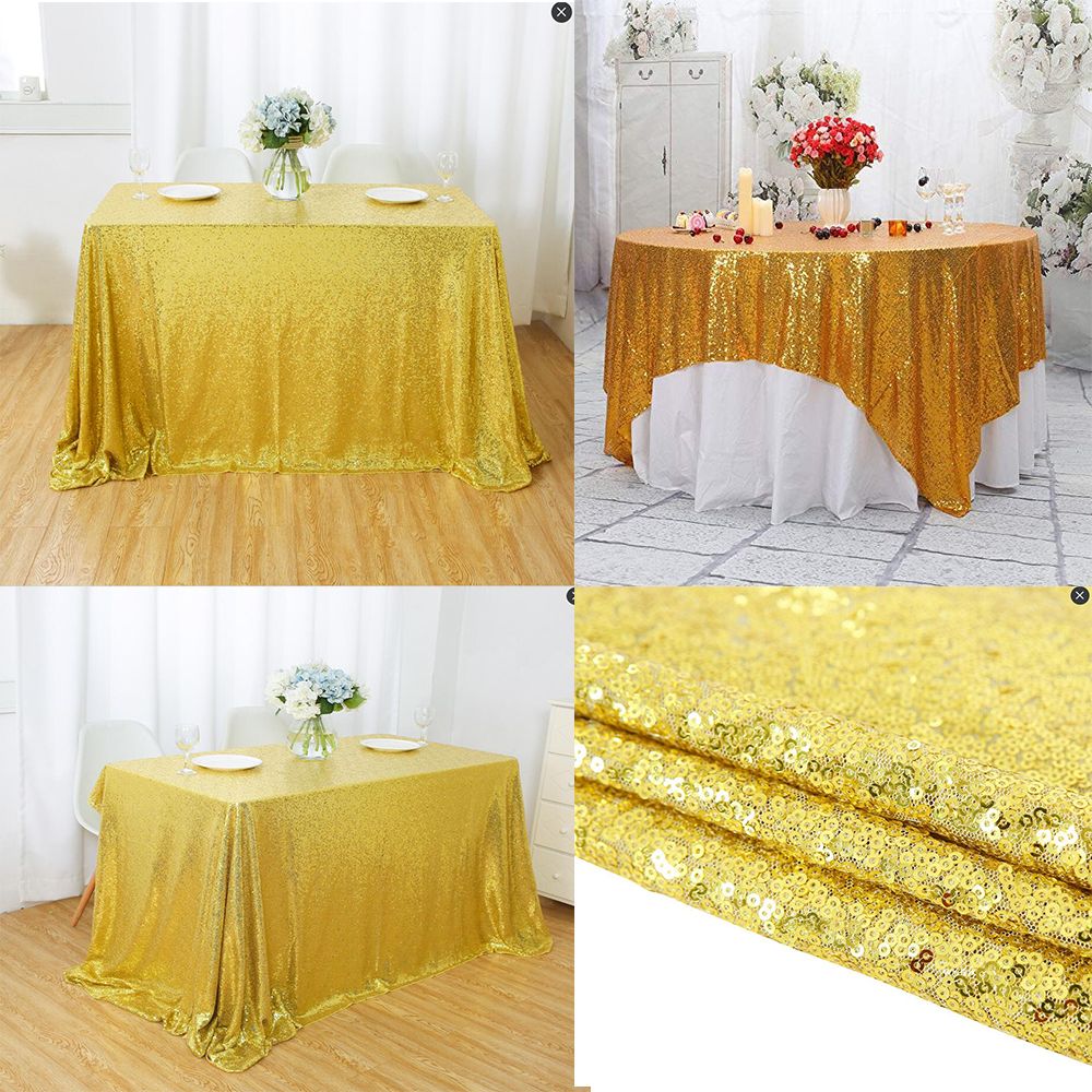 Light Gold 12x72 Inch Sequin Table Runner Sequin Runner Wedding