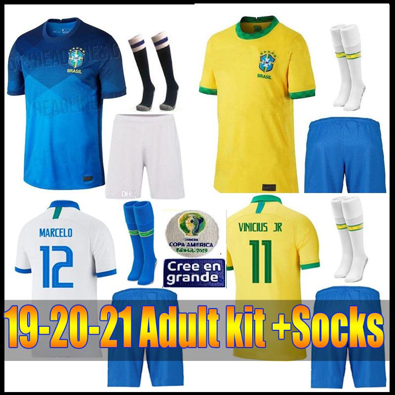 2020 2019 Brazil Men Kit Soccer Jersey Camiseta De Futebol Copa America