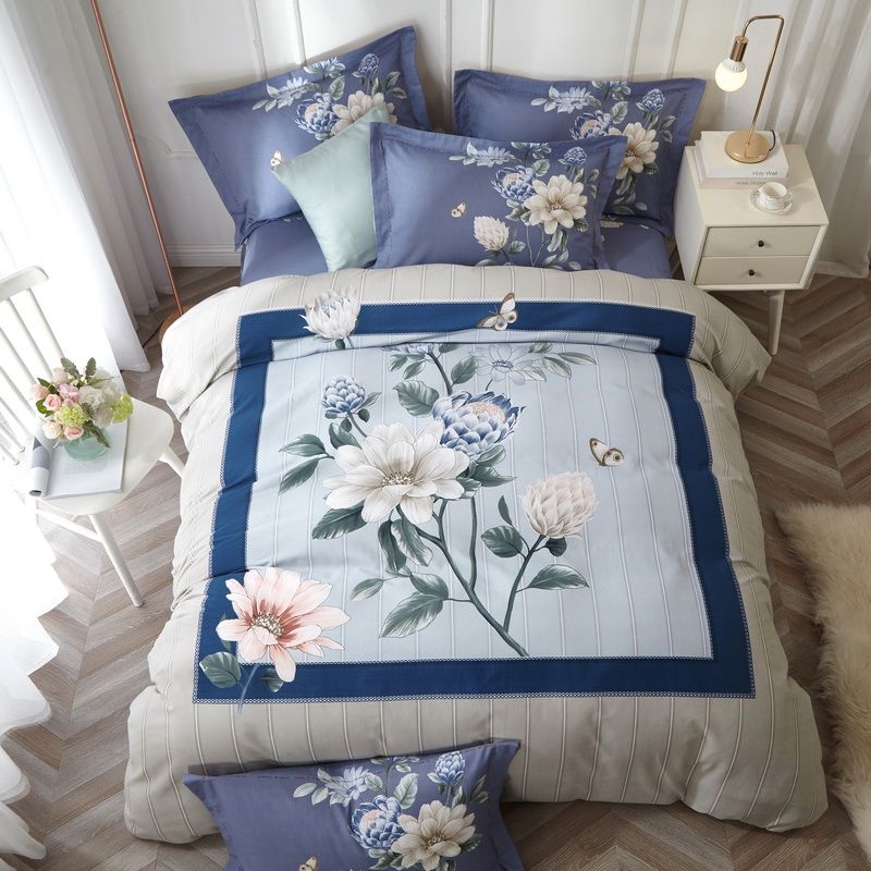 elegant oriental chinese floral bedding set queen king size bed elegant sheets