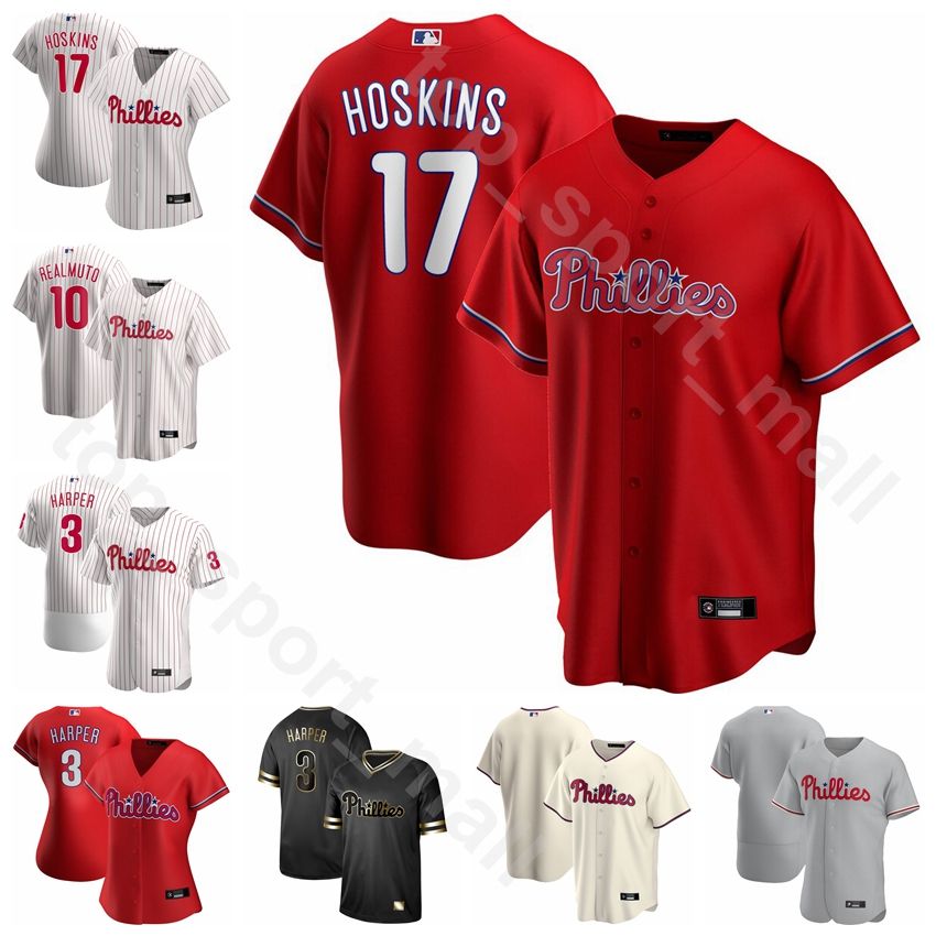 2020 Baseball Men Women Youth 3 Bryce Harper Jersey 2 Jean Segura 17 Rhys Hoskins Jt Realmuto Scott Kingery Team White Red Cream