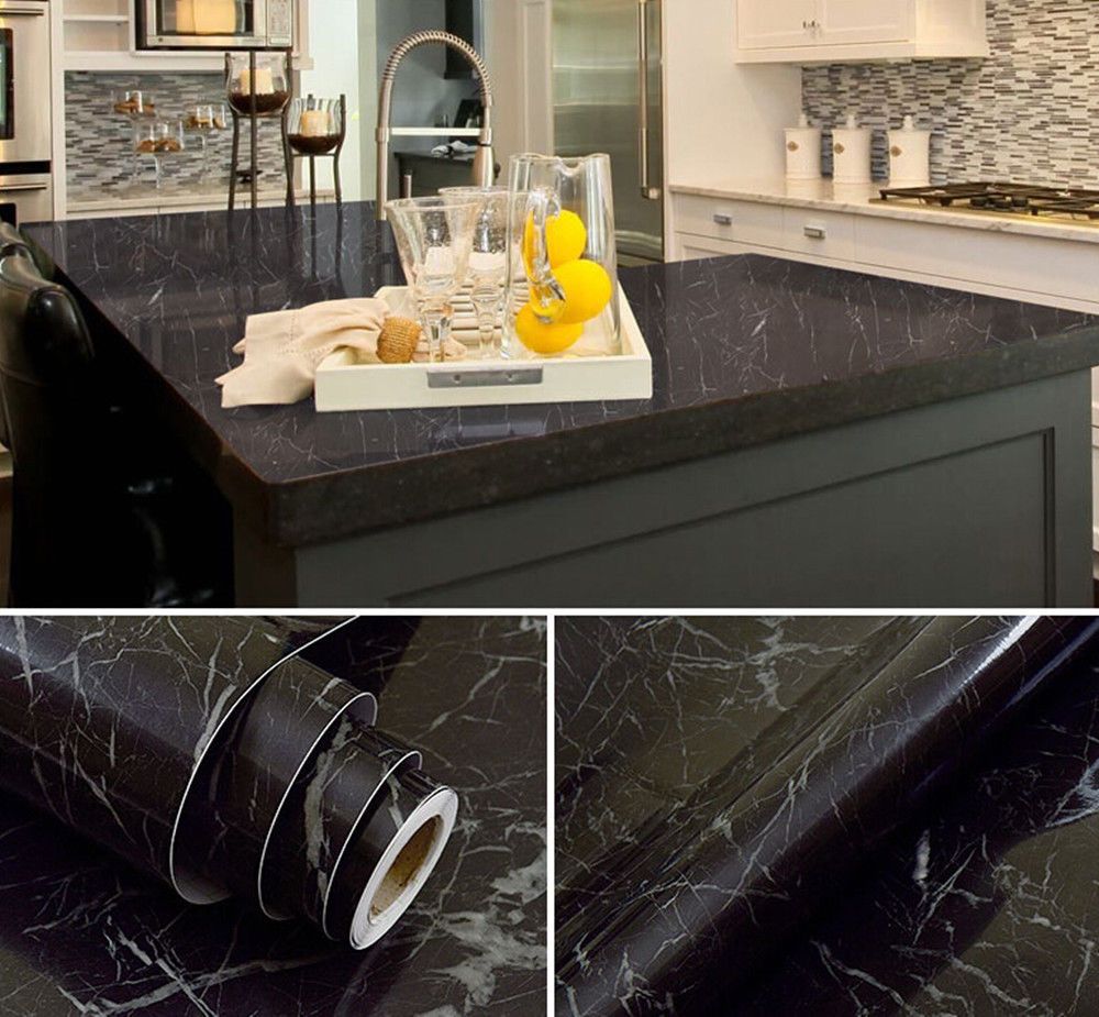1 22x10m Glossy Waterproof Vinyl Self Adhesive Wallpaper Marble Contact Paper Kitchen Cupboard Use 48 X33ft - Kitchen Cupboard Contact Paper 1 22x10m Glossy Waterproof Vinyl Self Adhesive Wallpaper Marble Contact Paper Kitchen Cupboard Use 48 X33ft - Kitchen Cupboard Contact Paper