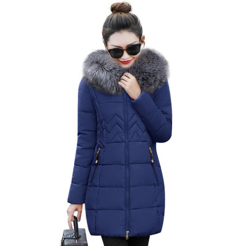 Parkas Big invierno grueso para Mujer de invierno de Fur Chaqueta Chaqueta mujer Parkas Mujer Abrigo Outwear algodón 2019 mujer de New de Para QdBreWCxo
