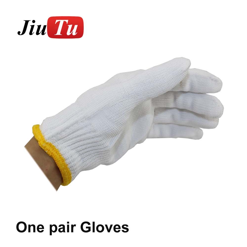 White Linen Gloves For Mobile Phone LCD Screen Glass Safely Repair 