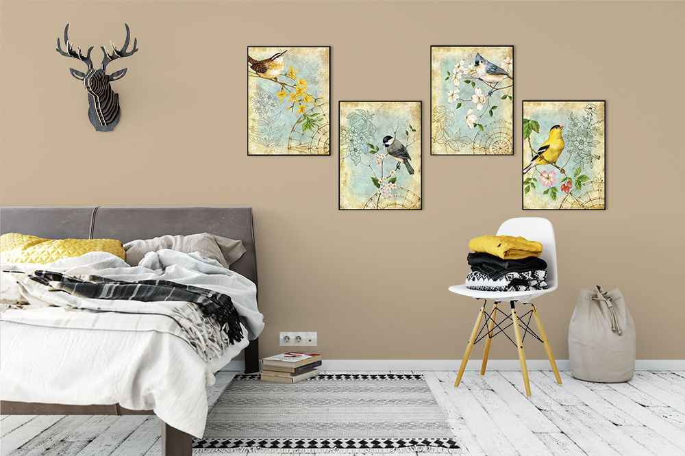Acheter Décoration De La Maison Oiseau Oriental Peinture Toile