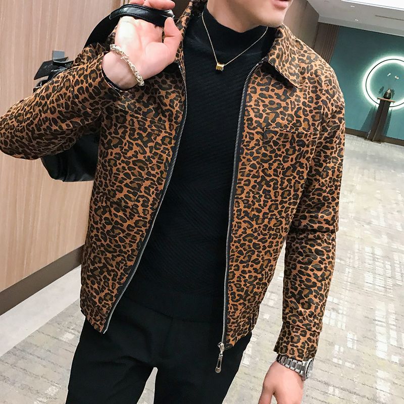 Leopard Printed Jackets Mens 2019 Autumn Mens Coat Jackets Zipper New ...