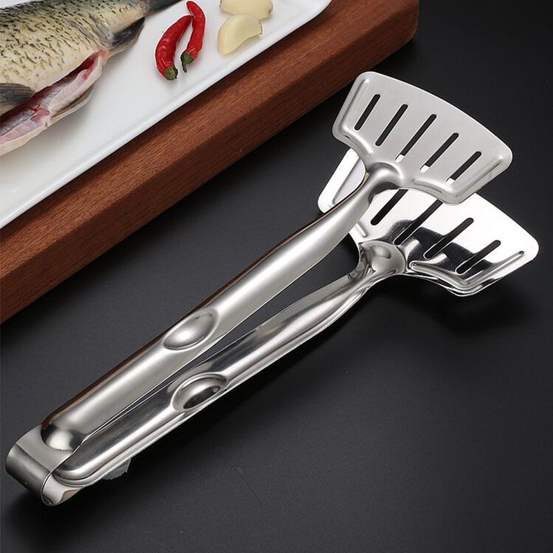 2019 Stainless Steel Kitchen Tongs Spatula For Cooking Fish Steaks