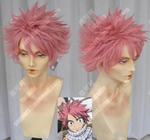 New Cosplay Cartoon Characters Monkey D Luffy Pink Short Wig Anbu