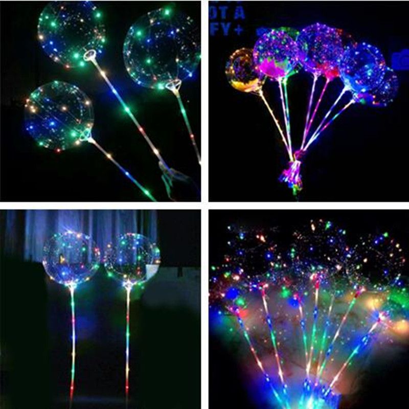 2021 Flashing LED Balloon Transparent Luminous Flashing Up BOBO Ball