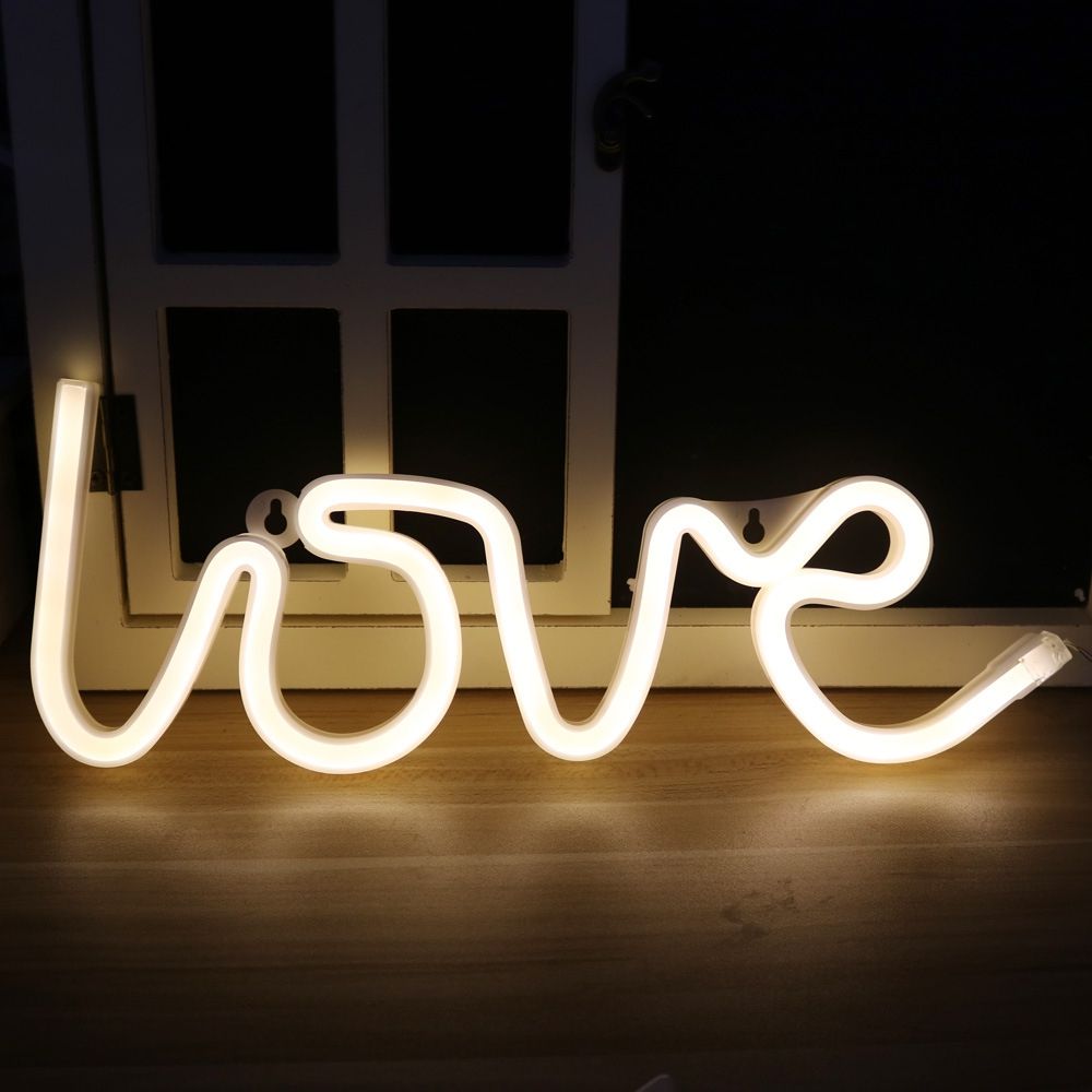 2020 Neon Night Light Love Shaped LED Lamp For Baby Bedroom Decoration
