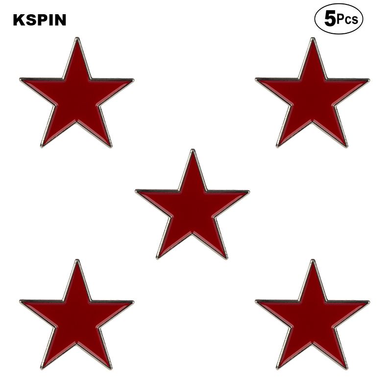 2021 Red Star Lapel Pin Brooches Lapel Pin Flag Badge Brooch Pins