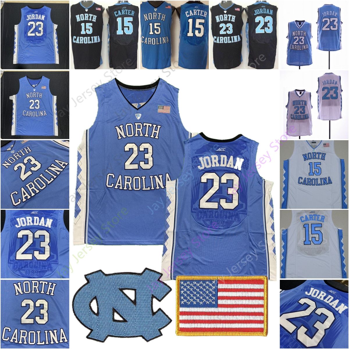 2020 NCAA North Carolina Basketball Jersey College Michael Vince Carter