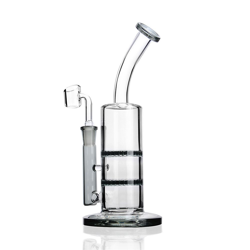 2020 Bong Beaker Glass Bongs Perc Double Disk Dab