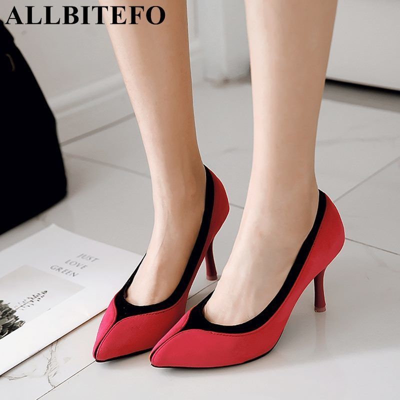 Altos Zapatos Sexy Boda Tacones De Moda Señoras Primavera Vestido Alto Mezclados Oficina Tacón Tamaño Mujer Allbitefo Colores y80wNmOvn