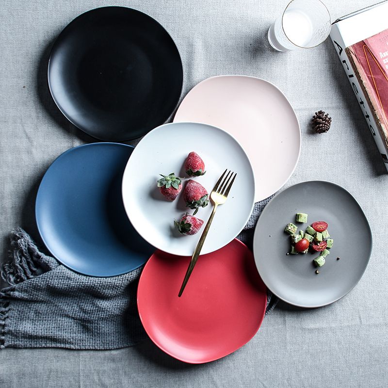 2019 Hot Sale Nordic Dinnerware Irregularity Colorfu Pasta Dishl Ceramic Dinner Steak Plates For ...
