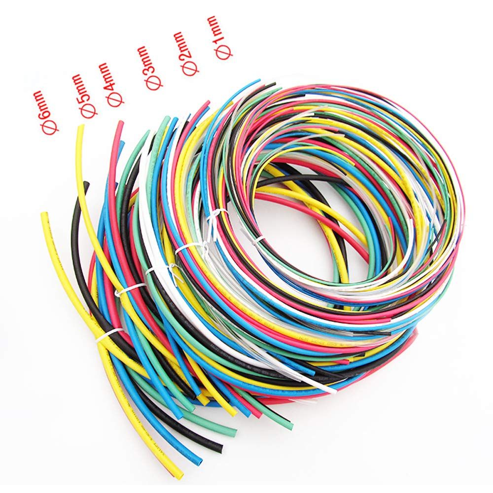 2020 66 Meters Shrinkable Wrap Wire Cable Tubing Sleeves Heat Shrink