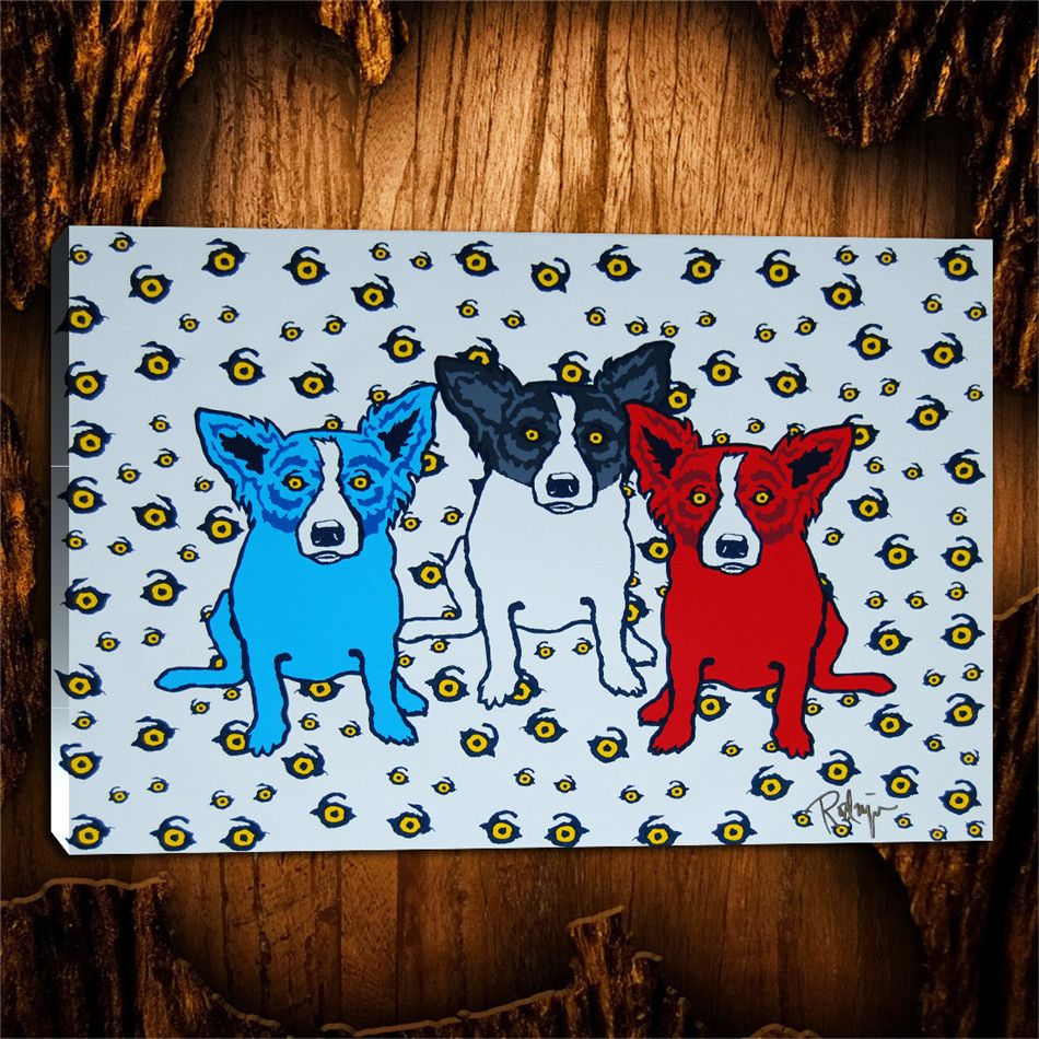 Blue dog framed prints sale