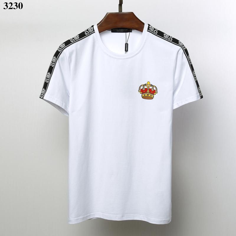19ss Avec L Gabbana Mens Vetements Shirts Imprimé Été T Coton Dolce Roi Pour Shirt Designers En Pull LpGSzqUVMj