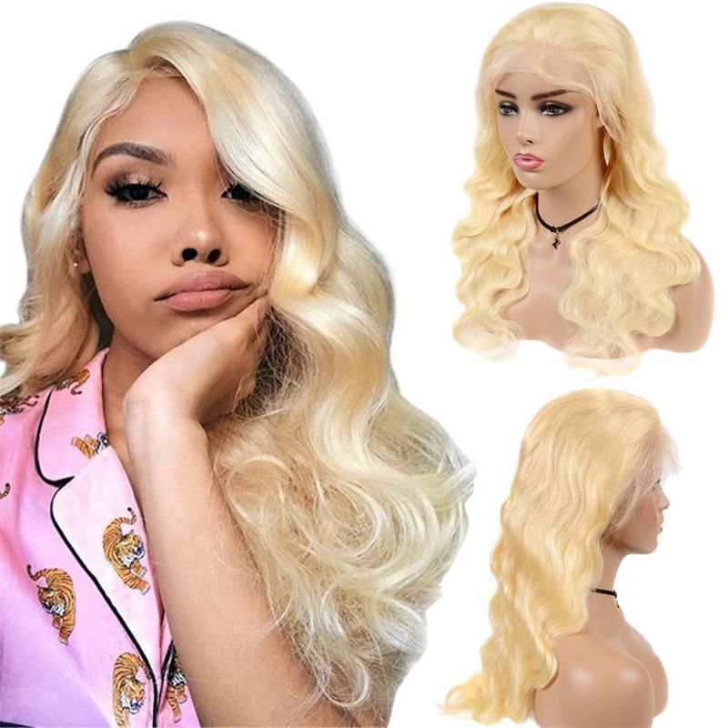 Cheap 613 Blonde Body Wave 13x4 Lace Front Wig Full Lace Human Hair Wig