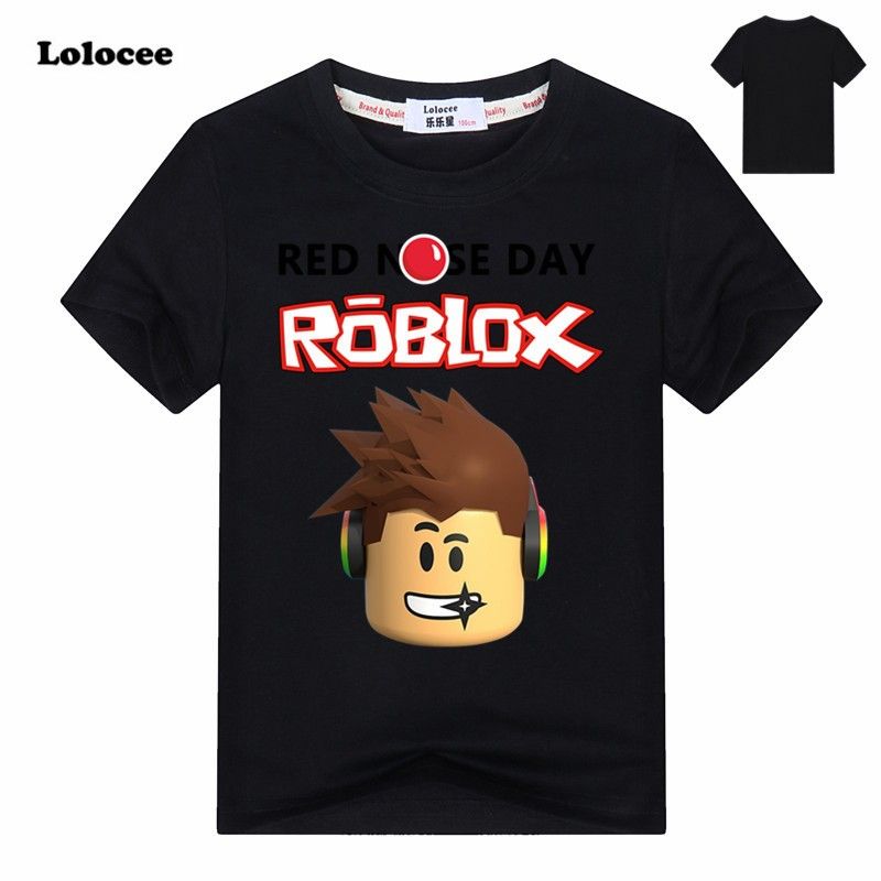 New Roblox Red Nose Day Stardust Boys T Shirt Kids Summer Clothes Children Game T Shirt Girls Cartoon Tops Tees 3 14y - 