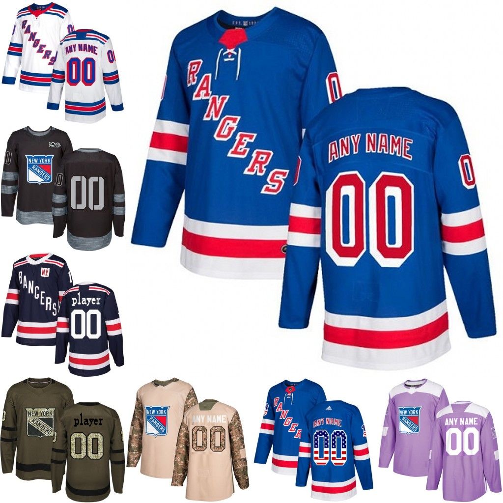 2019 Custom Men Women Youth New York Rangers 36 Mats Zuccarello 30 Henrik Lundqvist Jersey 17