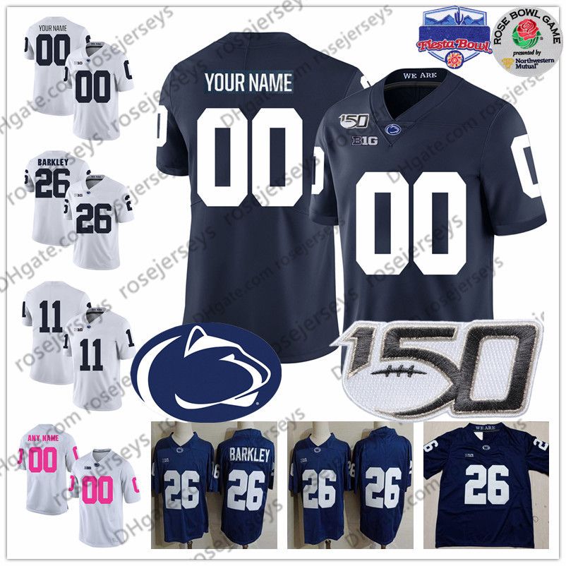 Custom Penn State Nittany Lions 2019 PSU Football Any Name Number White