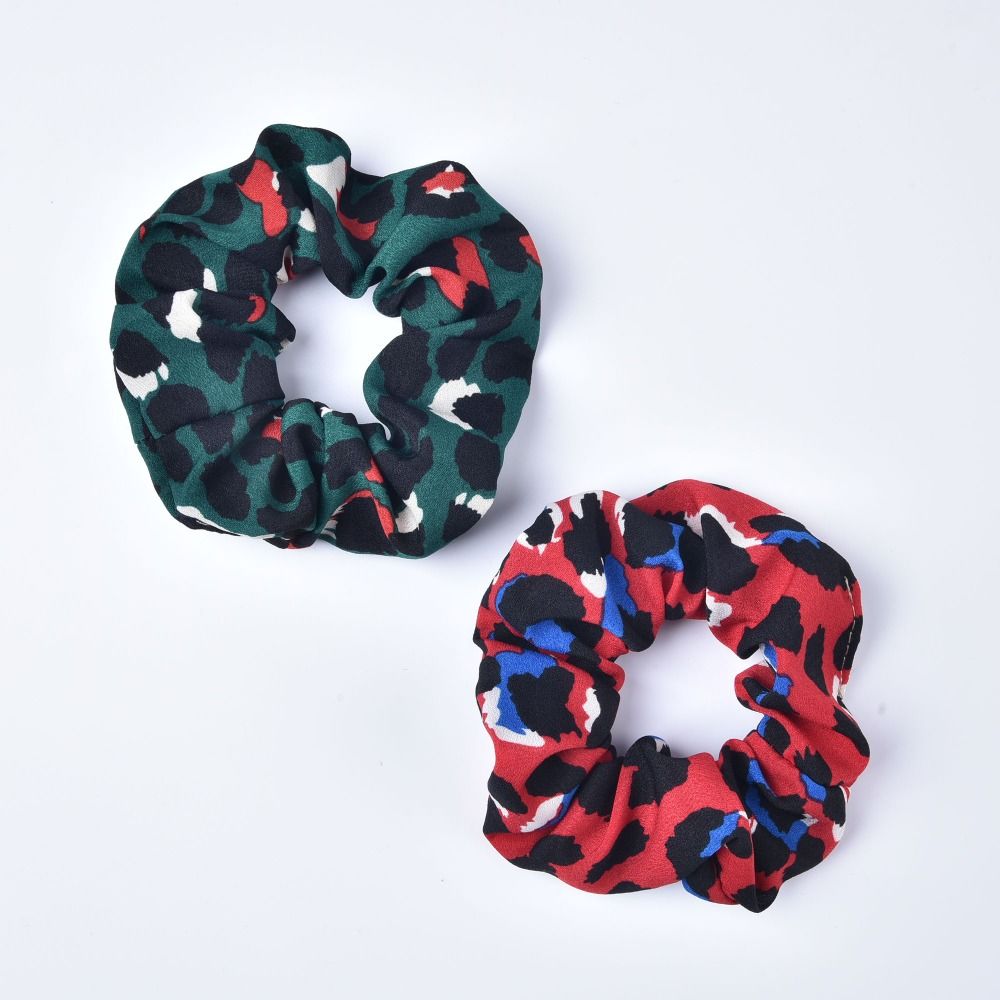 Leopard Print Hair Bands Scrunchie Elastic Scrunchy Ponytail Holder Hairband DDE