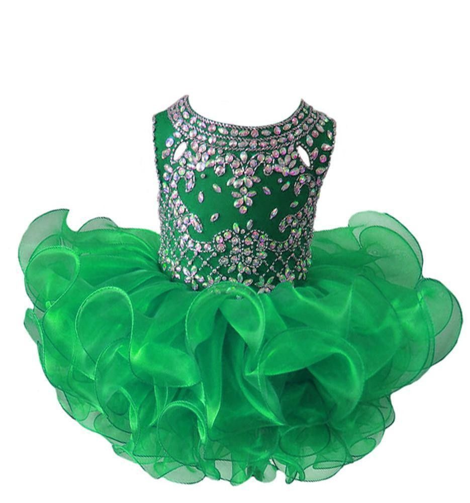 Cute Green Toddler Girls Pageant Dresses 2020 Cheap Short Ball Gown ...