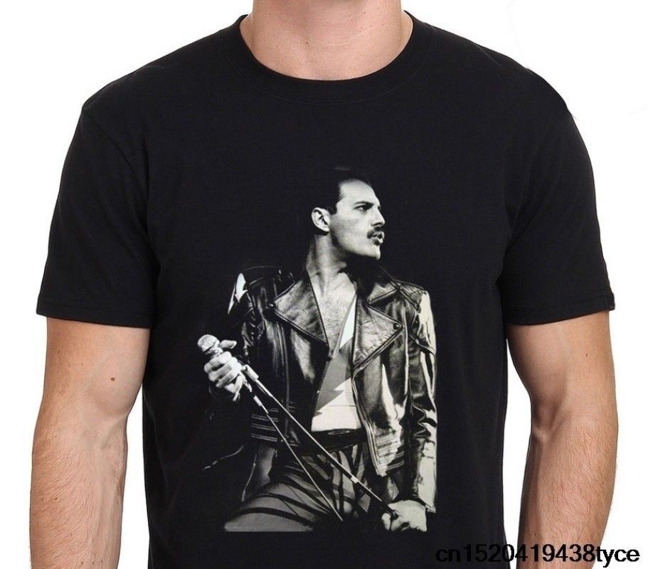 Men Print Rock Band Queen Freddie Mercury T shirt O Neck Short Men Print Rock Band Queen Freddie Mercury T shirt O Neck Short